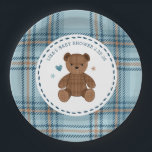 Classic Tartan Plaid Teddy Bear, Baby Boy Shower  Papieren Bordje<br><div class="desc">Classic Tartan Plaid Teddy Bear,  Baby Boy Shower Customizable PLATES. Celebrate with this Classic,  vintage teddy bear themed Baby Shower! Complete your party with invitations,  decorations,  buntings,  signs,  favor bags,  favors,  favor stickers,  balloons,  tableware</div>