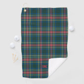 Classic Tartan Pset Initialen Preppy Chic Timeless Golfhanddoek (Insitu)