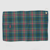 Classic Tartan Pset Initialen Preppy Chic Timeless Golfhanddoek (Horizontaal)