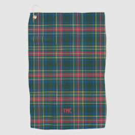 Classic Tartan Pset Initialen Preppy Chic Timeless Golfhanddoek