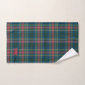 Classic Tartan Pset-kerstInitialen Preppy Bad Handdoek (Handdoek)