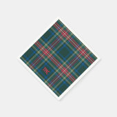 Classic Tartan Pset-kerstInitialen Preppy Servet (Hoek)