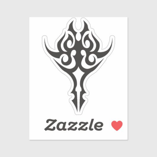 Classic Tattoo Inspired Line Art Design Sticker (Vel)