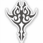 Classic Tattoo Inspired Line Art Design Sticker (Voorkant)