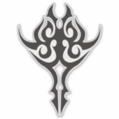 Classic Tattoo Inspired Line Art Design Sticker (Voorkant)