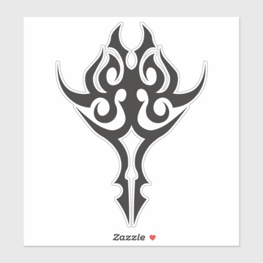 Classic Tattoo Inspired Line Art Design Sticker (Vel)