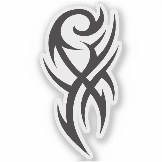 Classic Tattoo Inspired Line Art Design Sticker (Voorkant)