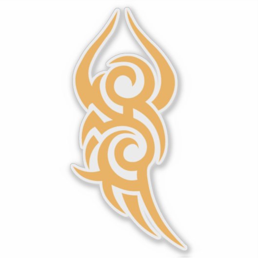 Classic Tattoo Inspired Line Art Design Sticker (Voorkant)