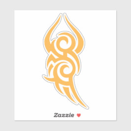 Classic Tattoo Inspired Line Art Design Sticker