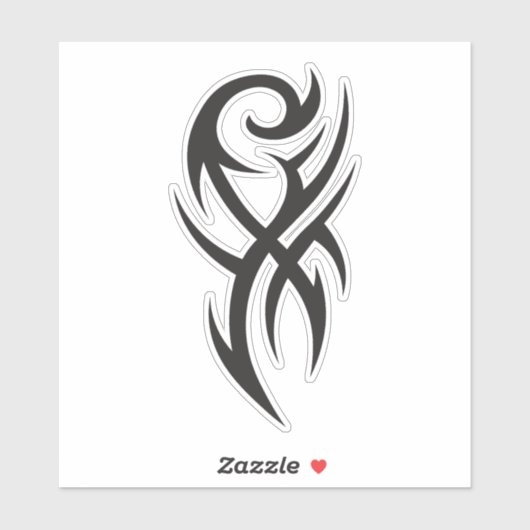 Classic Tattoo Inspired Line Art Design Sticker (Vel)