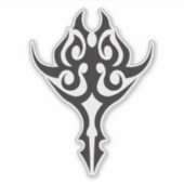 Classic Tattoo Inspired Line Art Design Sticker (Voorkant)