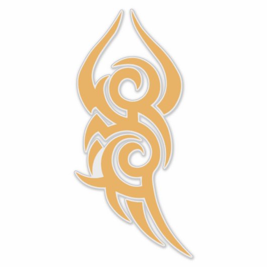 Classic Tattoo Inspired Line Art Design Sticker (Voorkant)