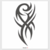 Classic Tattoo Inspired Line Art Design Sticker (Vel)