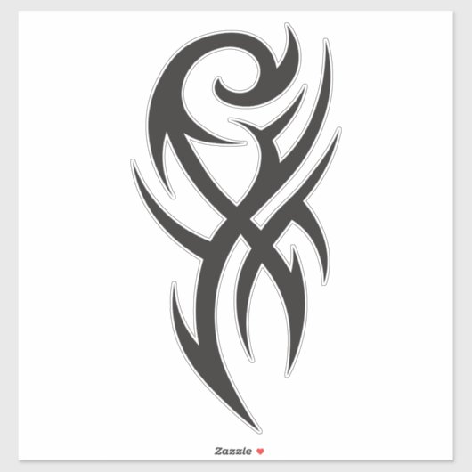 Classic Tattoo Inspired Line Art Design Sticker (Vel)