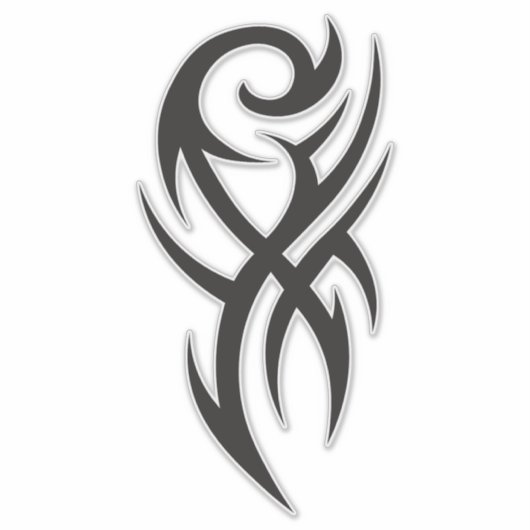 Classic Tattoo Inspired Line Art Design Sticker (Voorkant)