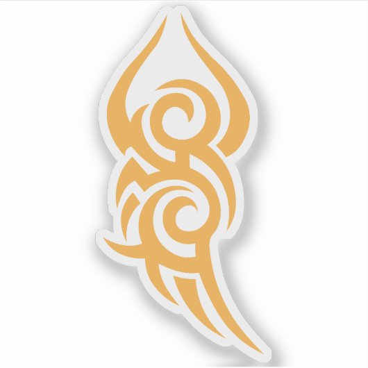 Classic Tattoo Inspired Line Art Design Sticker (Voorkant)