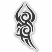 Classic Tattoo Inspired Line Art Design Sticker (Voorkant)