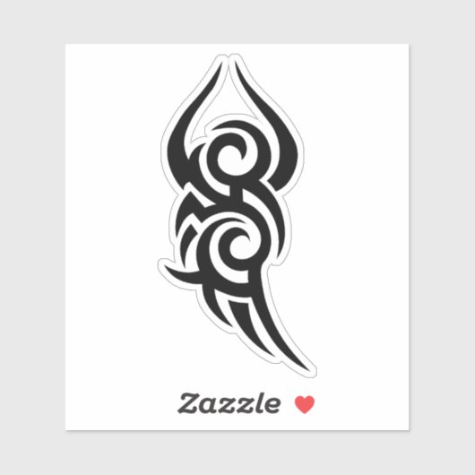 Classic Tattoo Inspired Line Art Design Sticker (Vel)