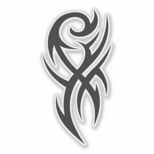 Classic Tattoo Inspired Line Art Design Sticker (Voorkant)