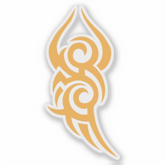 Classic Tattoo Inspired Line Art Design Sticker (Voorkant)