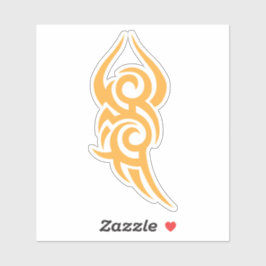 Classic Tattoo Inspired Line Art Design Sticker