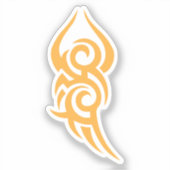 Classic Tattoo Inspired Line Art Design Sticker (Voorkant)