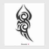 Classic Tattoo Inspired Line Art Design Sticker (Vel)