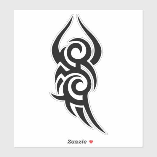 Classic Tattoo Inspired Line Art Design Sticker (Vel)