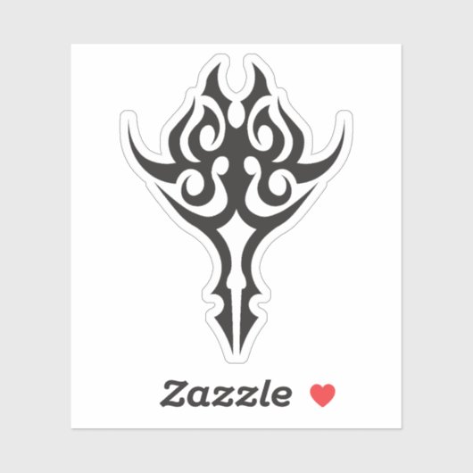 Classic Tattoo Inspired Line Art Design Sticker (Vel)