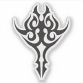 Classic Tattoo Inspired Line Art Design Sticker (Voorkant)