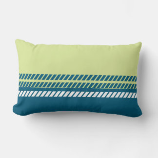 Classic Teal and Lime with Stripes  Kussen