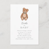 Classic Teddy Bear Blauw Baby shower Informatiekaartje (Voorkant)