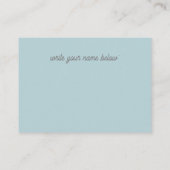 Classic Teddy Bear Blauw Beige Baby Luier Raffle Informatiekaartje (Achterkant)