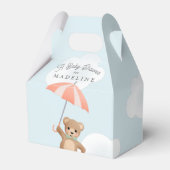 Classic Teddy Bear Pastel Baby shower Bedankdoosjes (Voorkant Zijde)