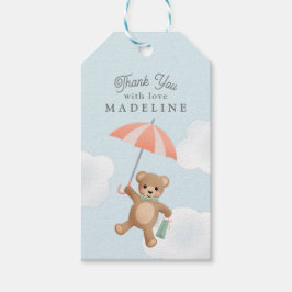 Classic Teddy Bear Pastel Baby shower Cadeaulabel