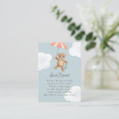 Classic Teddy Bear Pastel Baby shower Informatiekaartje (Staand voorkant)