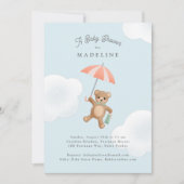 Classic Teddy Bear Pastel Baby shower Kaart (Voorkant)