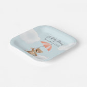 Classic Teddy Bear Pastel Baby shower Papieren Bordje (Gebogen)