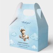 Classic Teddy Bear Pilot Blue Brown Boy Shower Bedankdoosjes