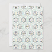 Classic  Tegel Textuur Patroon Bruiloft Kaart (Achterkant)