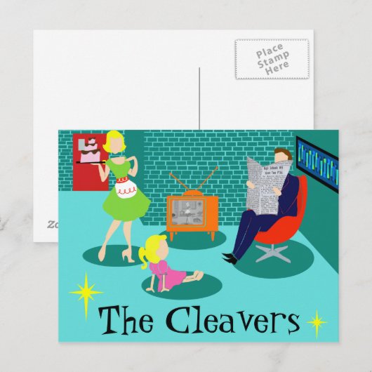 Classic Television Briefkaart uit 1950 (Voorkant / Achterkant)