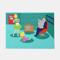 Classic Television door Mat uit 1950