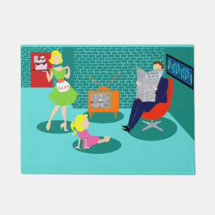Classic Television door Mat uit 1950