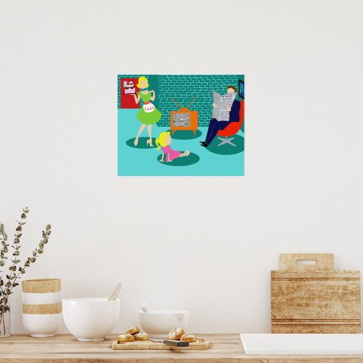 Classic Television Poster uit 1950 (Keuken)