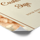 Classic Terracotta Ivory Olive Floral Custom Sign Poster (Hoek)