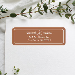 Classic Terracotta Wedding Retour Adres Etiket