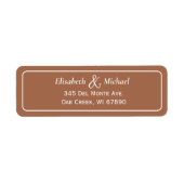 Classic Terracotta Wedding Retour Adres Etiket (Voorkant)