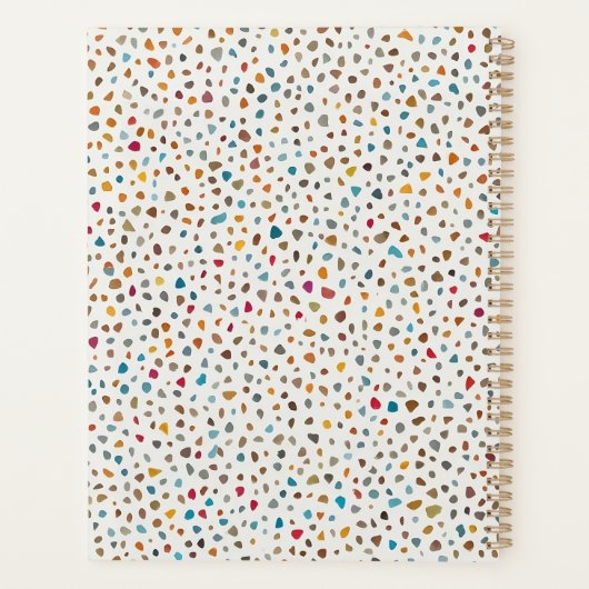 Classic Terrazzo Multicolor | jouw naam ongedateer Planner (Achterkant)