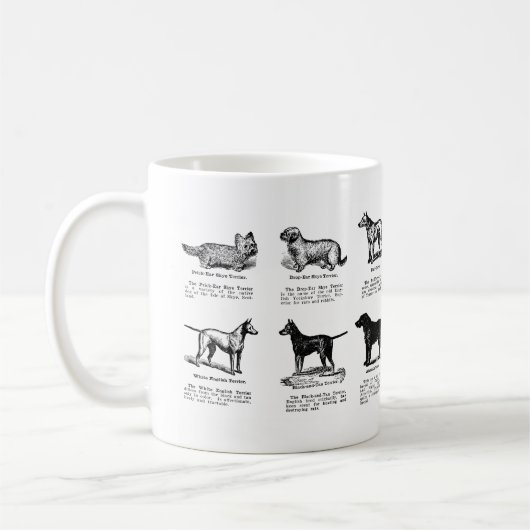 CLASSIC TERRIER HONDENRASSEN COFFEE MOK (Links)
