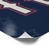 Classic Texas Map with Lone Star Flag and Stars Perfect Poster (Hoek)